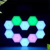 RGB LED Quantum Wireless Hexagon Lamp Сенсорный Ночной Светильник Спальня Сотовые Настенные Лампы Управление Цветной Светодиодный Светильник Для Шкафа