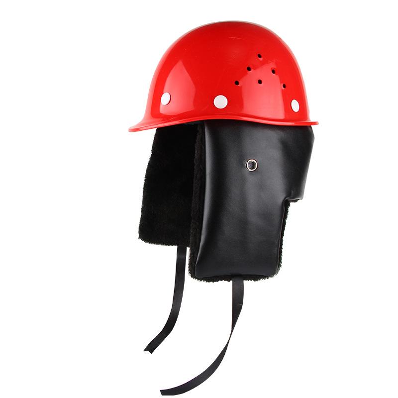 Зимняя термоподкладка для шлема, утолщенный хлопок, защита от холодного ветра, плюшевая накладка, строительная площадка, защита от ударов, защита ушей, флисовая подкладка