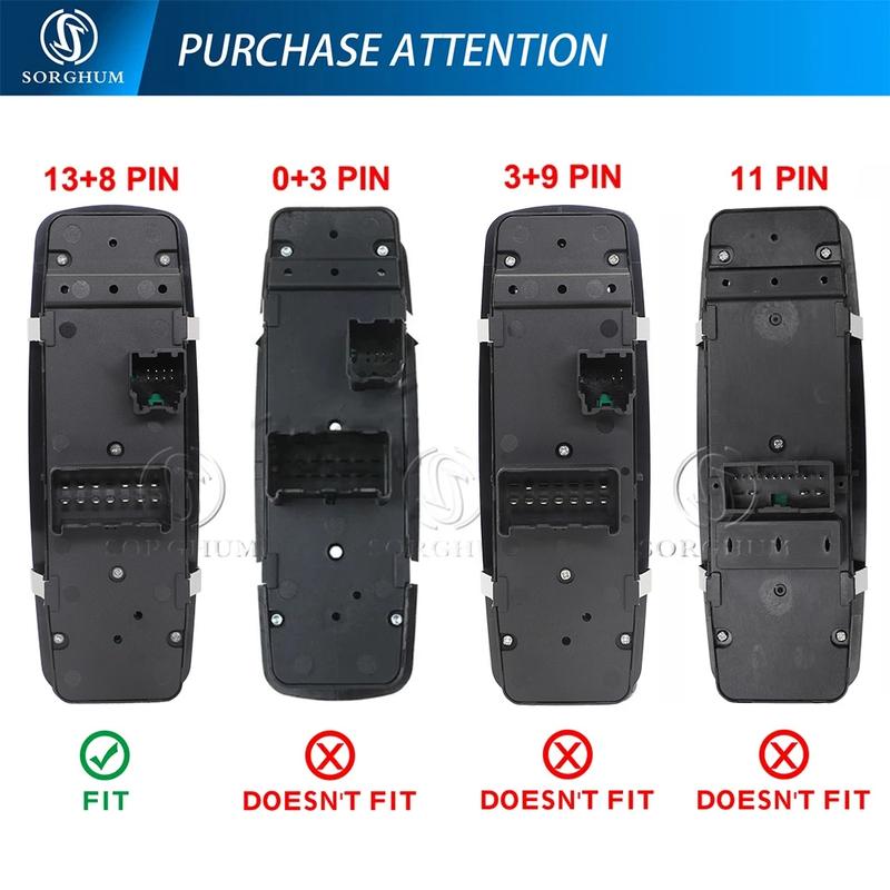 SORGHUM 68271203AB Front Left Driver Side Window Switch For Chrysler 200 Jeep Cherokee Dodge Dart 2013-2016 56046568AC 68271217A