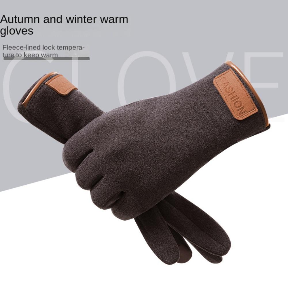 Warm Full Finger Mittens Korean Style Cycling Gloves Elegant Thin Fleece Gloves Outdooor