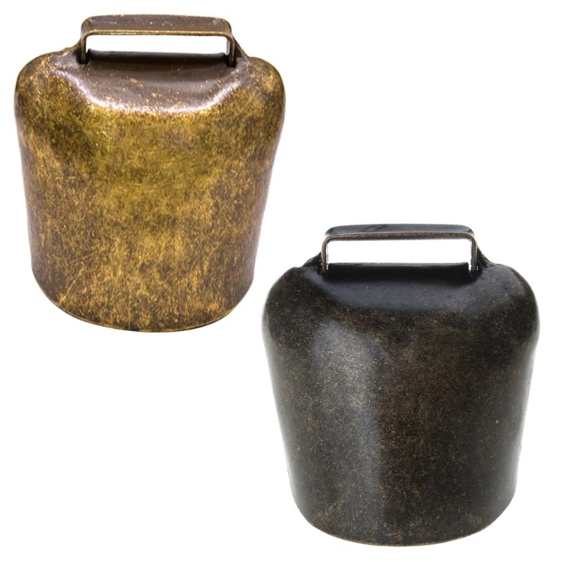 Металлические коровьи колокольчики в античном стиле, Громкие медные колокольчики для лошадей, овец, Металлические колокольчики на шею для сельскохозяйственных животных, Металлические колокольчики для домашних животных, Бронзовый колокол