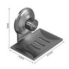 Metal Soap Dish Suction Cup Soap Container Tray Storage Rack  Bathroom Kitchen Sink Organizer