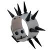 Emo Spike Bracelet Vegan Leather Punk Bracelets Goth Girl Boy Cuff Bangle Studded Halloween Wristband for Women Men Jewelry
