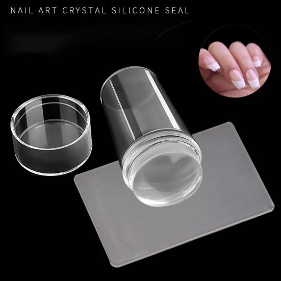 1 Set Nail Art Stamper High Durability Smooth Surface Compact Size Good Elasticity Detachable