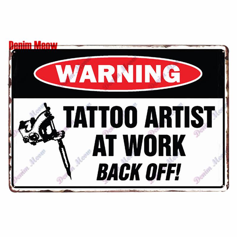 Классическая металлическая жестяная вывеска для студии татуировки, винтажная настенная художественная роспись, антикварный декор комнаты для салона татуировки, декор для дома в салоне, WY86