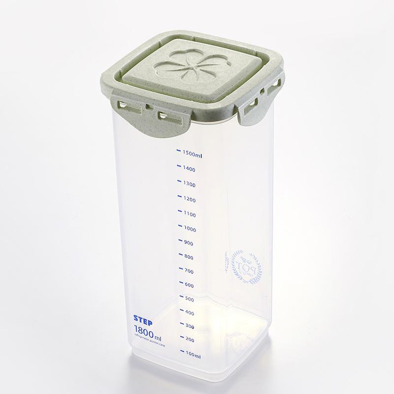 Airtight Plastic Food Storage Containers - Sealed Cans for Coarse Cereals & Grains (With Scale)