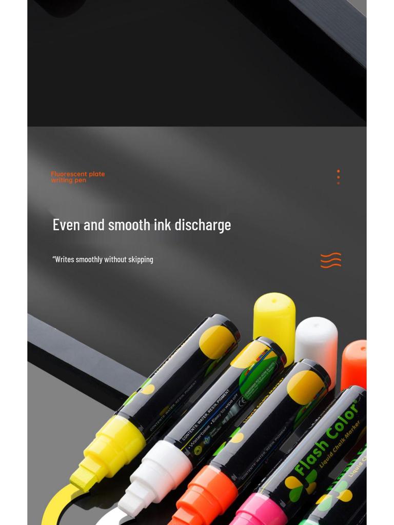 Светодиодный флуоресцентный маркер для меловых досок и белых досок, на водной основе.