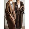 Light Luxury Lazy Wind Long Knitted Cardigan Jacket Women's Fall and Winter Retro Loose Thickened Sweater Outwear
