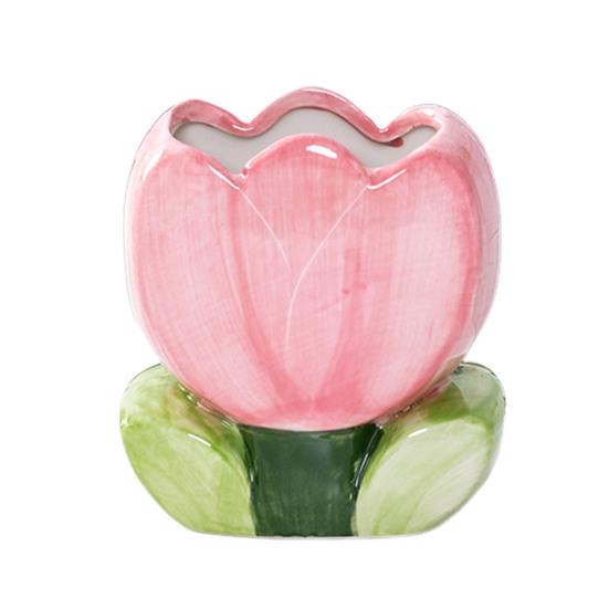 Керамическая подставка для ручек в виде цветка Милая настольная офисная коробка для хранения Полка для канцелярских товаров Многофункциональная