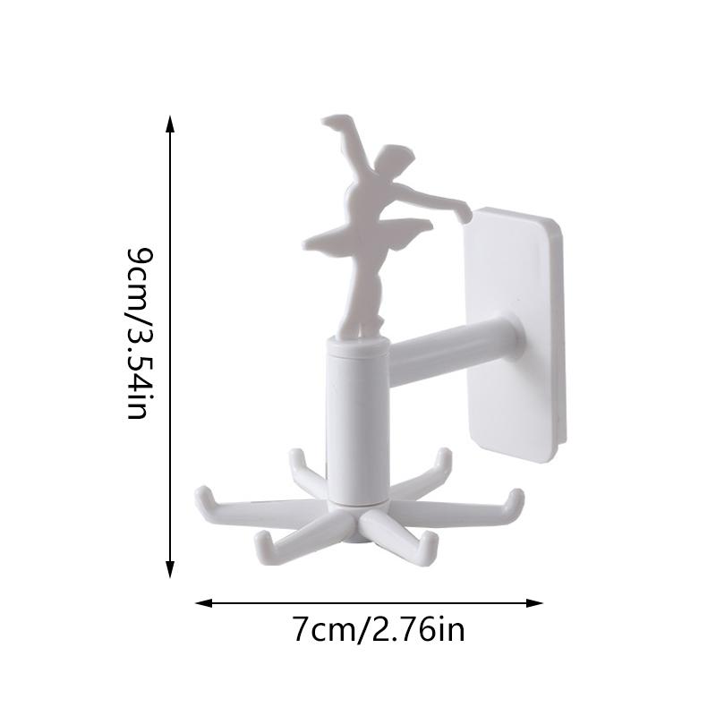 Модернизированный многофункциональный вращающийся крючок с 6 лапками 360° бесшовный самоклеящийся крючок для хранения украшений, домашний крючок