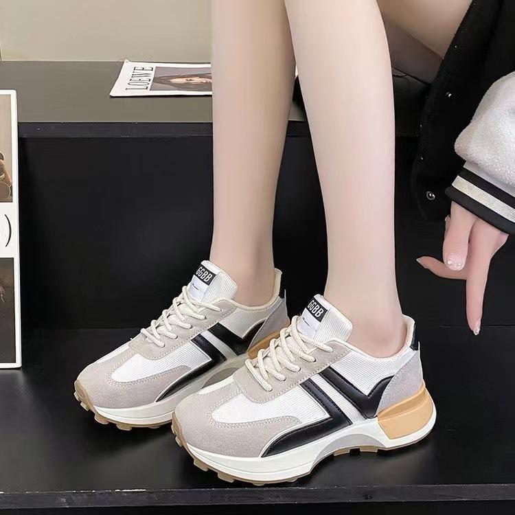 Весенние новые женские повседневные туфли Cortez с тонкой талией для папы, дышащие спортивные белые туфли с толстой подошвой