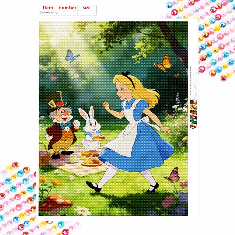 Disney Алиса в Стране Чудес Алмазная Живопись Арт-Набор Ручная Работа DIY 5D Домашний Декор Подарок