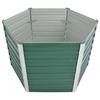 VidaXL Raised Bed Galvanized Steel 129x129x77 Cm Green Planter Flower Pot 44857