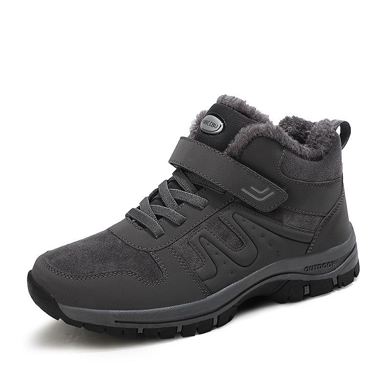 Middle-aged and Elderly Walking Shoes Large Size Winter Velvet Elderly Shoes Cotton Shoes High-top Warm Parents Casual Sports Shoes