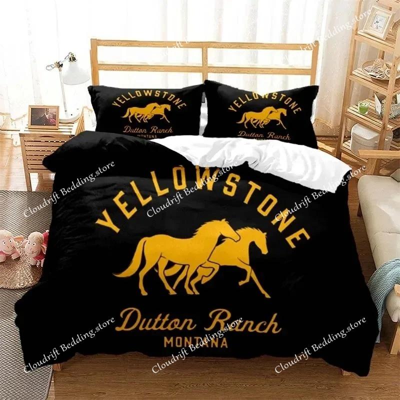 Постельное белье Yellowstone Fashion с цифровой печатью, комплект: пододеяльник, одеяло, кровать, односпальный, полуторный, двуспальный, королевский, молодежный, детский, для девочек, для мальчиков, подарок