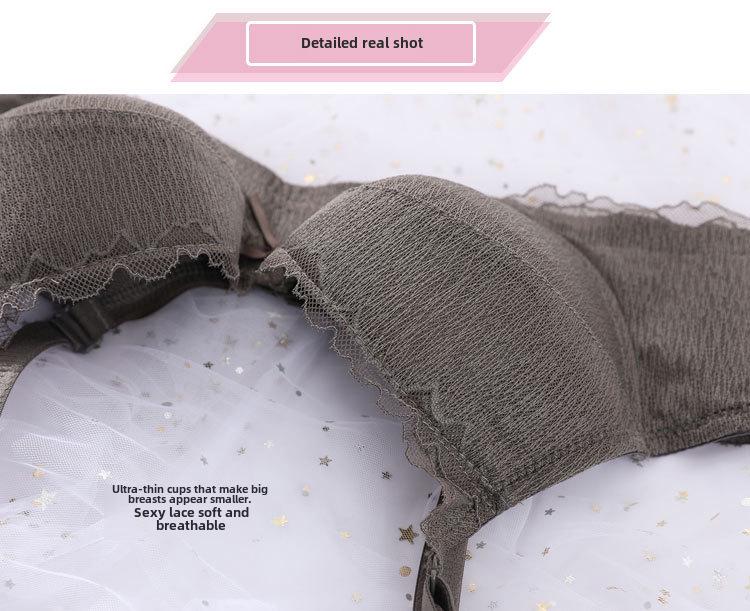 Women's Thin Push-Up Bras - Large Size, No Sponge, Comfortable, Anti-Sagging Design