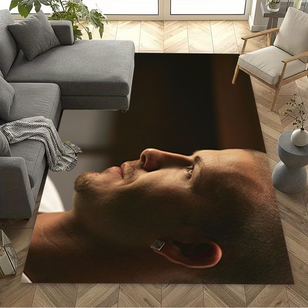Man Black White Floor Mat Perfect for Study room Dining Room Playrooms Decorate room Anti-slip Rug Decorate Offices Best for Christmas
