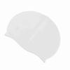 Durable Unisex Silicone Waterproof Swimming Cap Solid High Elastic Swimmer Hat White