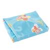 Musubi Rayon Chirimen Furoshiki, Waves and Plovers, Light Blue, 68 cm, Made in Japan