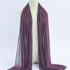 Women's Solid Color Pearl Chiffon Bubble Scarf, Long Silk Headscarf, 70x180cm, Middle Eastern Style