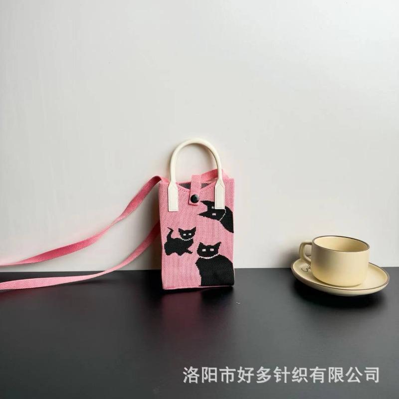 Премиальный сенсорный ns сумка для мобильного телефона новая мультяшная вязаная сумка дофаминовая ниша универсальная сумка-мессенджер через плечо сумочка