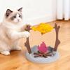 Миска-медленнокрм для кошек Игрушка-спиннер «Рыба гриль» Катящийся диспенсер лакомств Премиальный аксессуар Головоломка