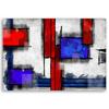 Canvas Print Abstraction Blue Red