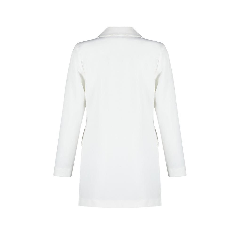 Тканый жакет с аксессуарами цвета экрю и завязками Tctaw24ck00035