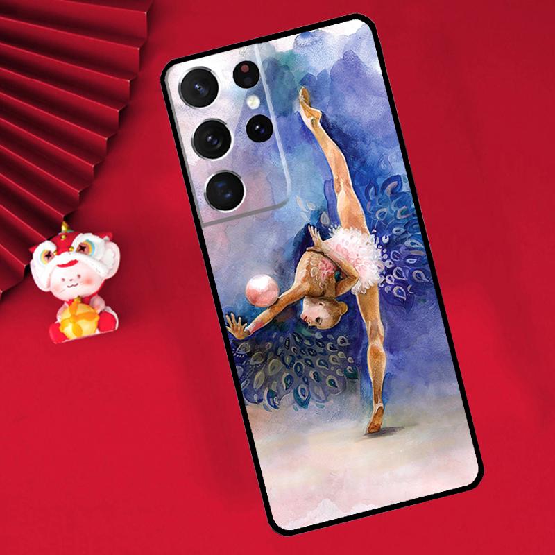 Чехол-картина маслом на тему гимнастики для Samsung Galaxy S25 S26 Ultra S21 S22 S20 S23 S24 Ultra Plus S10 S25 FE Чехол Funda