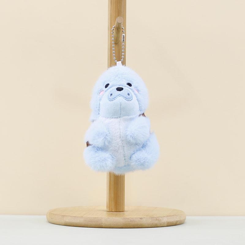Charming Gray And Blue Gorilla Plush Toy Keychain For Bags And Backpack Accessories