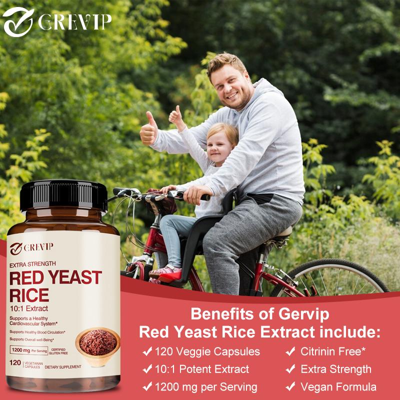 CREVIP High-Concentration Red Yeast Rice Extract Capsules, 10:1 Concentrated, Nourishing and Suitable for Both Men and Women.