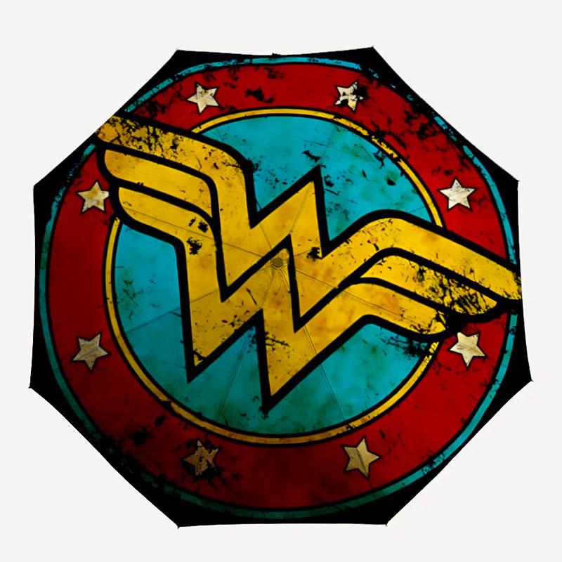 1pc Wonder Woman, Logo Automatic Open/Close Umbrella - 8-Rib Stability - All-Season Everyday & Formal Use, Fashion Lovers yy251022042
