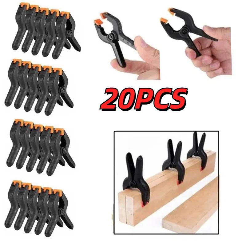 5/20PCS 2inch Adjustable Plastic Spring Clamps for Woodworking Tools Wood Working Tools Carpentry Clamps Ferramentas Outils