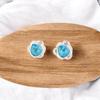 Swiss Blue Topaz Gemstone Earrings 925 Fine Silver Handmade Jewelry For Bridal EE-159-13