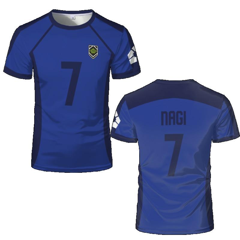 Anime Japanese Blue Lock Isagi Yoichi Football Jersey T-shirt Cosplay Hyoma Chigiri Meguru Bachira Tee Original Men Clothes