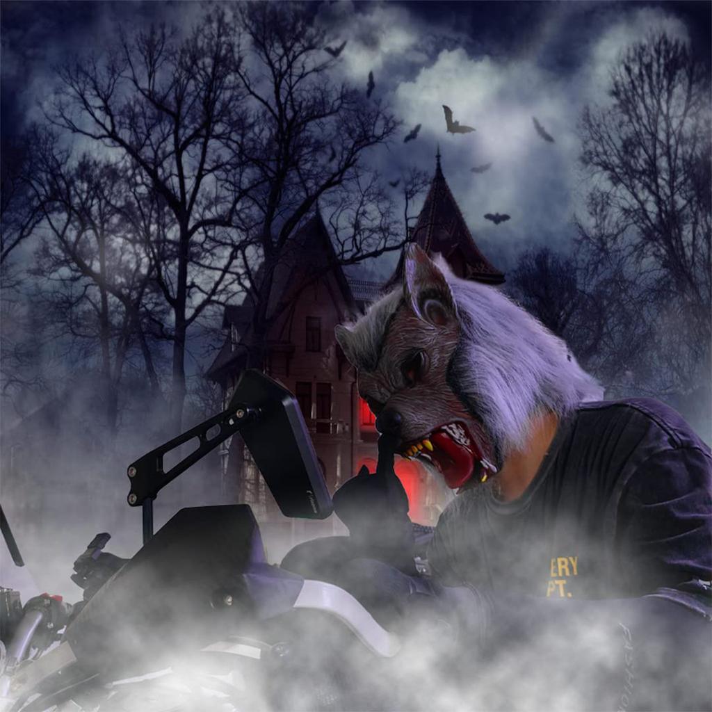 Halloween Spooky Werewolf Mask Weird Realistic Breathable Latex Scary Mask for Halloween Party Accessories