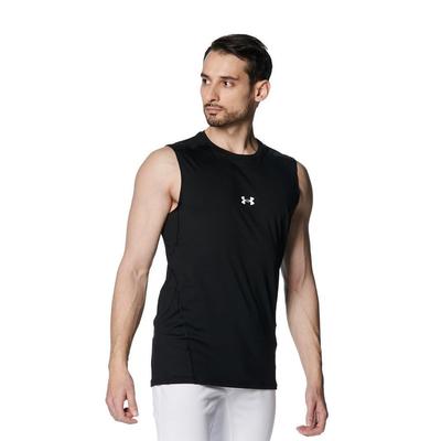 UA Heatgear Комфортная Приталенная Майка Без Рукавов с Круглым Вырезом Черная SM / /