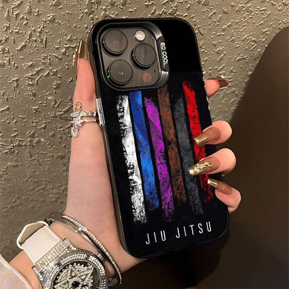 Brazilian Jiu Jitsu BJJ Phone Case For iPhone 15,17,11,14,13,16,12,E,Max,Plus,Air,Pro,Mini Black Matte Cover