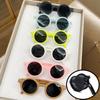 Fashion Kids Outdoor Portable Folding Sunglasses Retro Round Frame Eye Protection Sun Glasses for Boys Girls Children Travel Eyewear