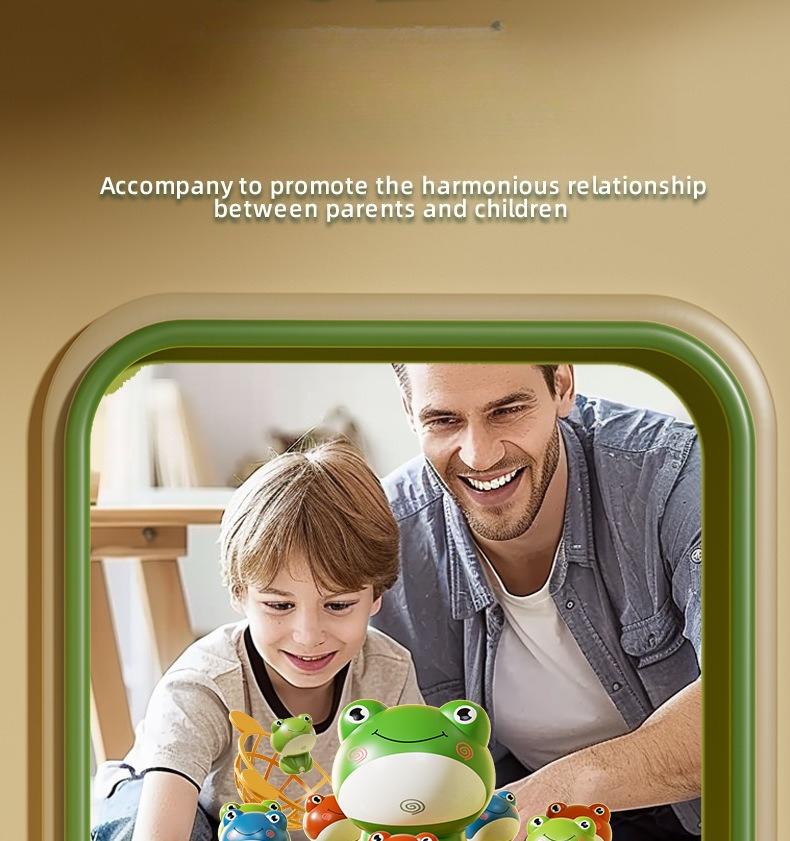 1 КОМПЛЕКТ Детская катапультирующая лягушка вертушка мультяжная сеть для ловли лягушек тренировка концентрации звук и свет электрическая игрушка