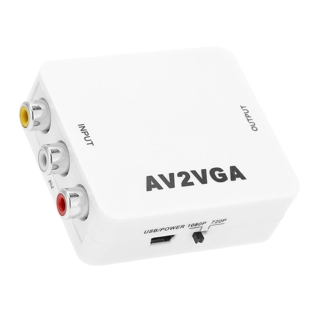 Для конвертера AV в VGA Портативный видеоконвертер 1920x1080 HD AV2VGA с USB-кабелем