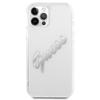 Guess Guhcp12Mktrsvsi Iphone 12/12 Pro 6,1 Transparent Hardcase Vintage Script Silver