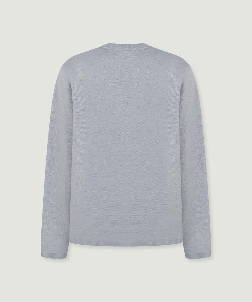 LMOOD Dutch Semi-Over Knit Ash Gray