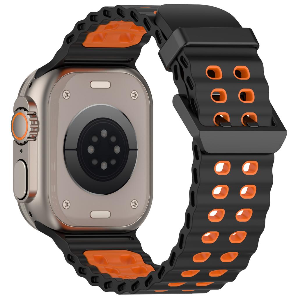 Watch Band for Apple Watch Series 10 Ultra 9 8 7 SE 6 5 4 3 2 1 46mm 49mm 45mm 44mm 42mm Dual Color Silicone Strap