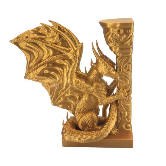 Dragon Book End 3D Printed Realistic Dragon Bookend Bookshelf Accessory for Home Office Desk Living Room Decoration