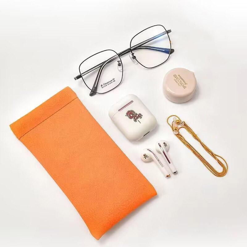 Waterproof Glasses Bag Solid Color Leather Automatic Closed Sunglasses For Men Women Portable Glasses Storage Bags