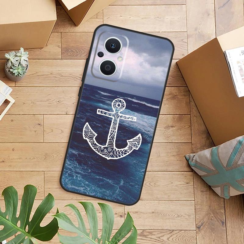 Чехол Полосы Якорь Лодка Штурвал Для OPPO Reno 13F 14F 12F 10 11 12 13 14 Pro 7 8 Lite OPPO Find X6 X5 X8 X9 Pro