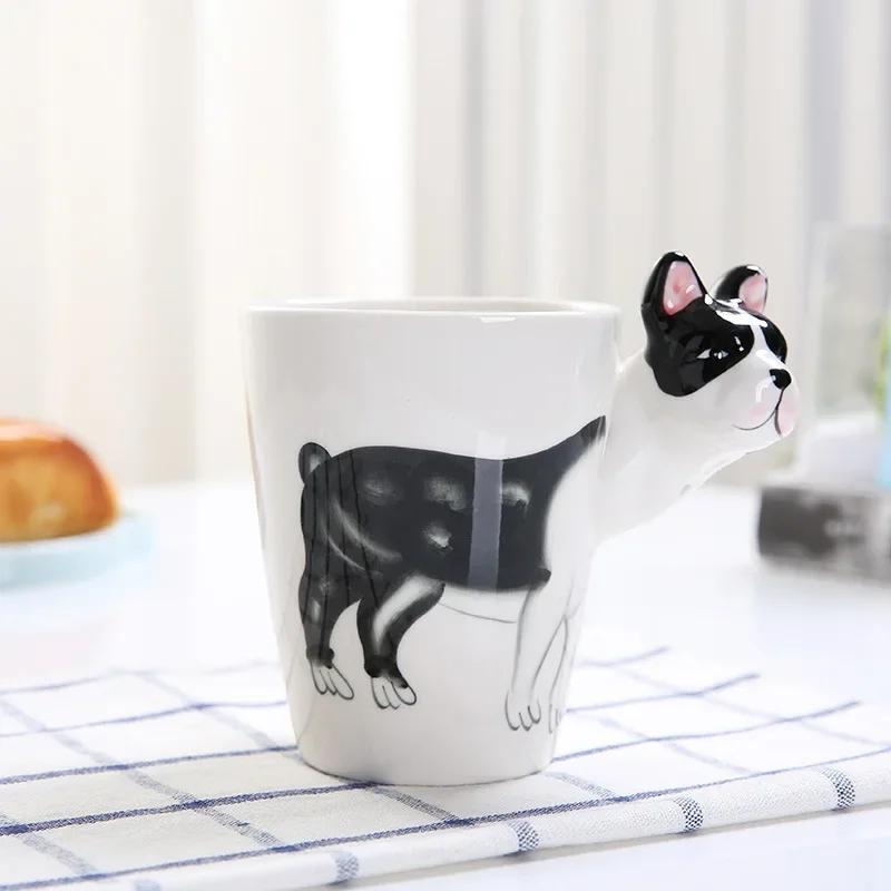 3D трехмерная чашка для воды с изображением животных из мультфильма, высокотемпературная керамическая кружка для молока, кофе, чая, детей, кружка для воды, домашняя кружка