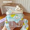 Dual Compartment Kids Water Bottle With Straw Silicone Sleeve - Cartoon Design 580ml BPA-Free PC Plastic