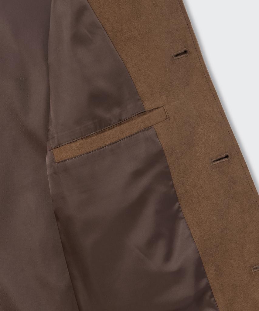 Musinsa Standard Synthetic Suede Minimal Trucker Jacket [Light Brown]